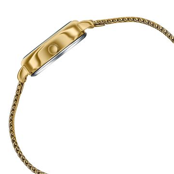 Poze By Sonata Quartz Analog Green Dial Golden Metal Strap Watch For Women