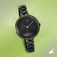Fastrack Stunners Quartz Analog Blue Dial Metal Strap Watch for Girls