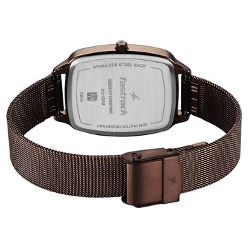 Fastrack Wild Quartz Analog Brown Dial Brown Stainless Steel Strap Watch For Girls