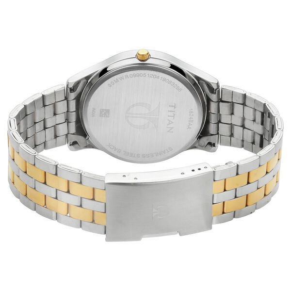 Titan Quartz Analog with Day and Date Silver Dial Stainless Steel Strap Watch for Men - image number 4