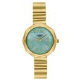 Poze Poze Quartz Analog Green Dial Golden Stainless Steel Strap Watch For Women - image number 1