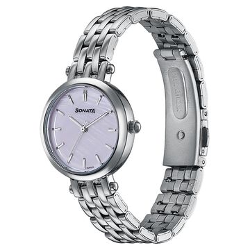 Sonata Wedding Edit Quartz Analog Pink Dial Stainless Steel Strap Watch For Women