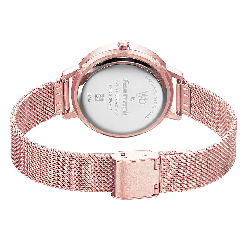 Vyb by Fastrack Quartz Analog Rose Gold Dial Stainless Steel Strap Watch for Girls - image number 5