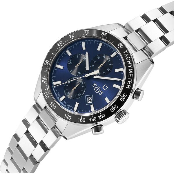 Xylys Velocita Swiss Chronograph Stainless Steel Blue Dial Watch for Men - image number 3