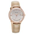 Titan Bright Leathers Silver Dial Analog with Date Leather Strap Watch for Women - image number 1