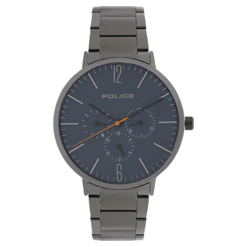 Buy Online Police Quartz Multifunction Blue Dial Stainless Steel Strap Watch for Men ndpl15301jsu03m Titan