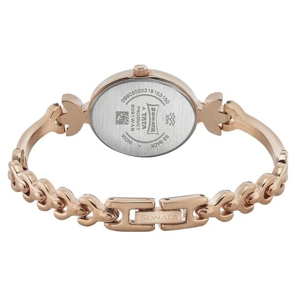 Sonata Blush Silver Dial Women Watch With Metal Strap - image number 3