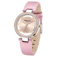 Kenneth Cole Quartz Analog Rose Gold Round Dial Pink Leather Strap Watch For Women - image number 1
