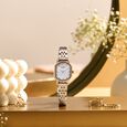 Poze By Sonata Quartz Analog White Mother of Pearl Dial Golden Stainless Steel Strap Watch For Women