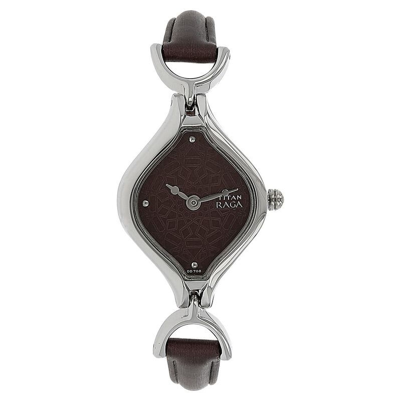 Titan Raga Brown Dial Women Watch With Leather Strap - image number 0