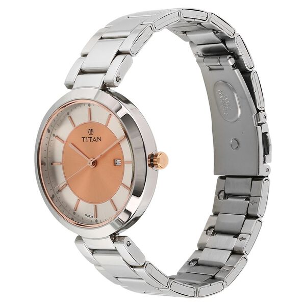 Titan Workwear Rose Gold Dial Analog Stainless Steel Strap watch for Women - image number 1
