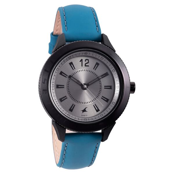 Fastrack Modular Quartz Analog Anthracite Dial Leather Strap Watch for Girls - image number 0