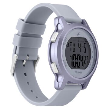 Fastrack Street Line Digital Dial Purple Silicone Strap Watch for Girls