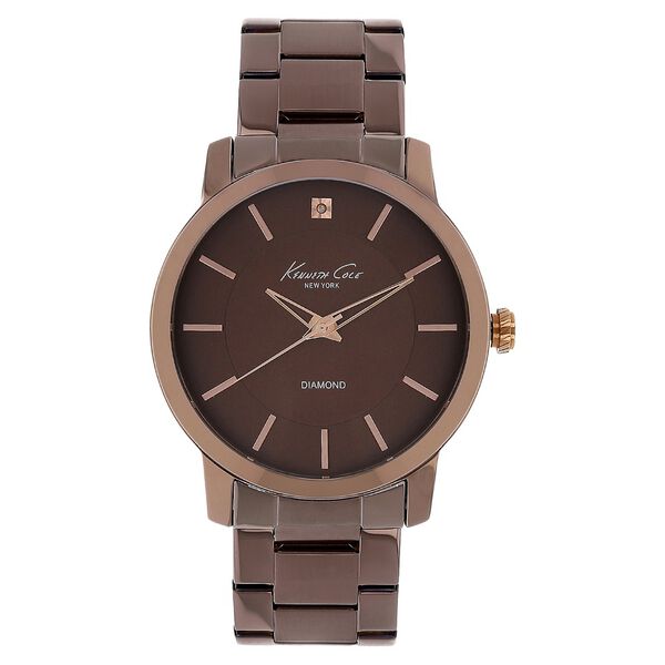 Kenneth Cole Quartz Analog Brown Dial Stainless Steel Strap Watch for Men - image number 0