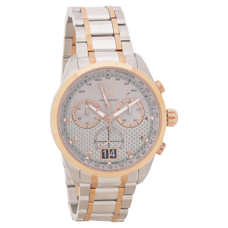 Xylys Quartz Chronograph Grey Dial Two Toned Stainless Steel Strap Watch For Men