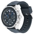 Tommy Hilfiger Quartz Multifunction Blue Dial Blue Silicone Strap Watch For Men - image number 1