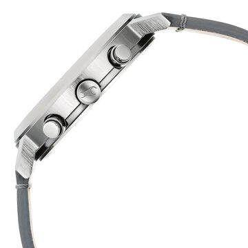 Fastrack Tick Tock Quartz Analog Grey Dial With Grey Leather Strap Watch for Guys