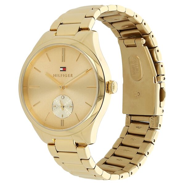 Tommy Hilfiger Quartz Analog Golden Dial Stainless Steel Strap Watch for Women - image number 1