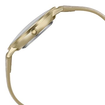 Sonata Poze Quartz Analog Golden Dial Leather Strap Watch for Women