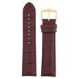 22 mm Burgundy Genuine Leather Straps for Men - image number 0