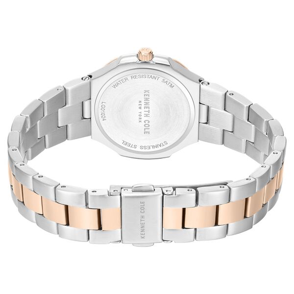 Kenneth Cole Quartz Analog Pink Mother of Pearl Dial Two Toned Stainless Steel Strap Watch For Women - image number 4