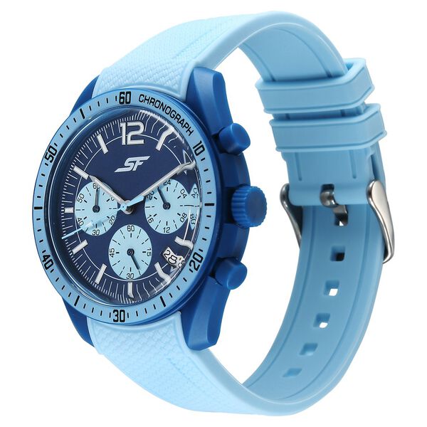 SF Genesis Bold Chronograph Watch for Men with Light Blue Strap - image number 2
