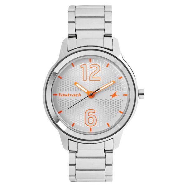 Fastrack Loopholes Quartz Analog White Dial Stainless Steel Strap Watch for Girls - image number 0