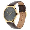 Titan Nebula Vintage 18k Gold Analog Leather Strap Watch For Men - image number 2