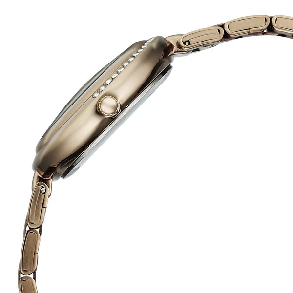 Vyb Aura By Fastrack Quartz Analog Khaki Dial Brown Stainless Steel Strap Watch For Girls - image number 5