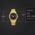 Titan Karishma Quartz Analog Black Dial Golden Stainless Steel Strap Watch For Men - image number 3