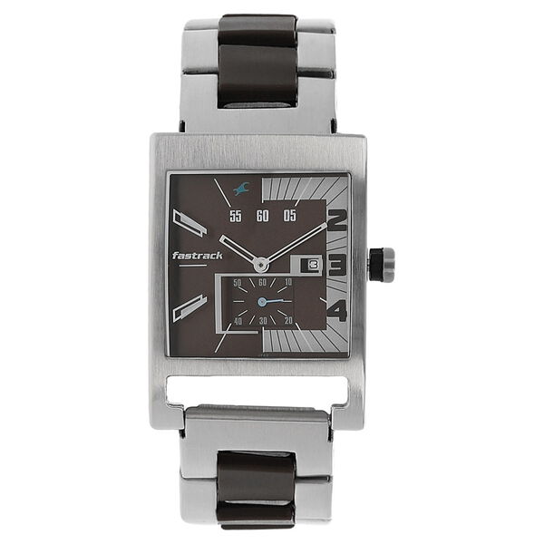 Buy Online Fastrack Quartz Analog Brown Dial Stainless Steel Strap