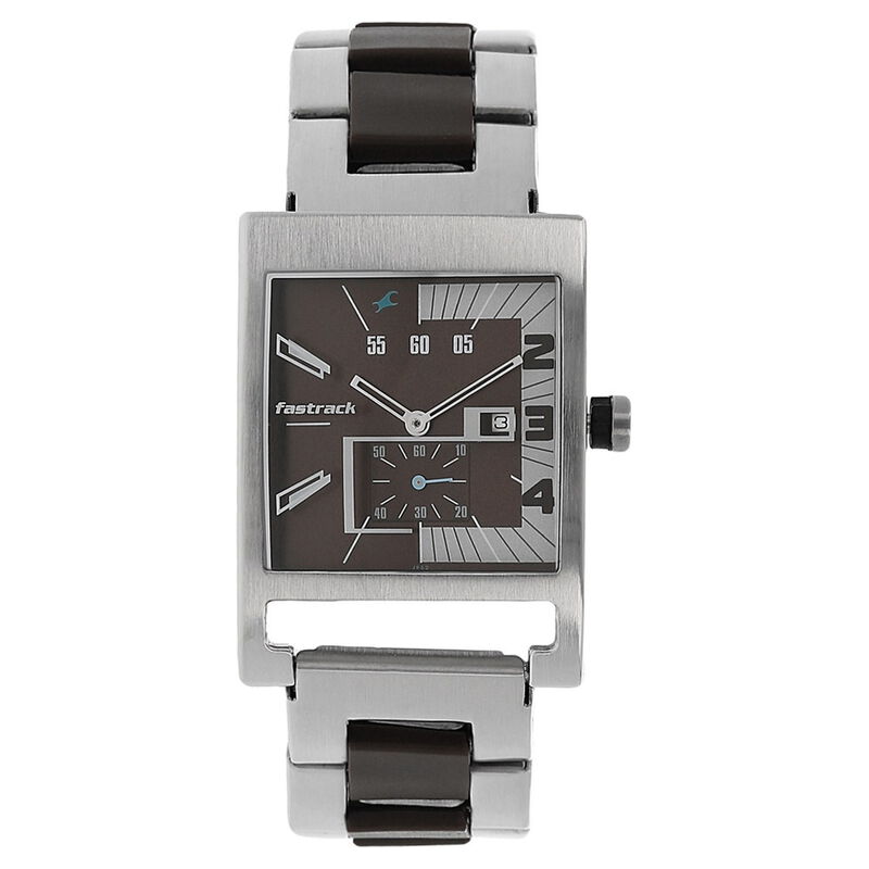 Buy Online Fastrack Quartz Analog Brown Dial Stainless Steel Strap