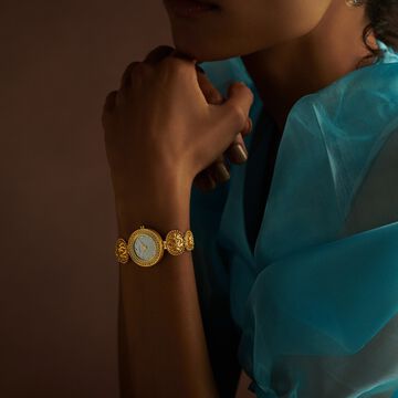 Titan Nebula Ajanta and Ellora 18k Gold Analog with Diamonds Watch for Women