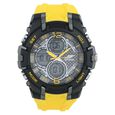 SF Arcade Quartz Analog Digital Dial PU Strap Watch for Men