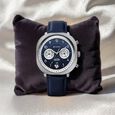 Titan Timeless Treasures Quartz Analog Dual Time Blue Dial With Blue Color Leather Strap Watch For Men - image number 0