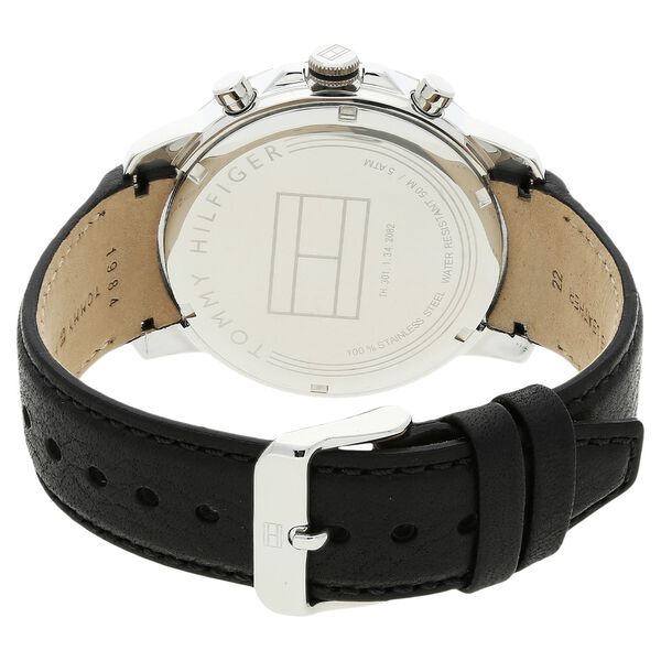 Tommy Hilfiger Quartz Multifunction Black Dial Leather Strap Watch for Men - image number 3
