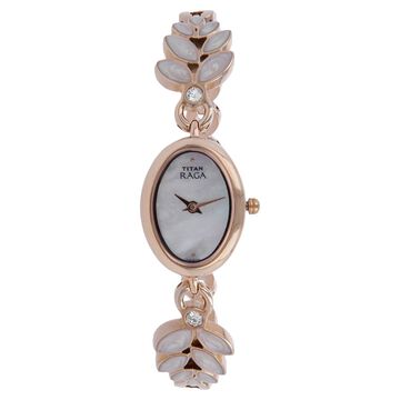 Titan Raga Garden of Eden Silver Dial Analog Metal Strap Watch for Women