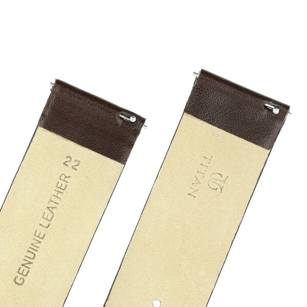 22 mm Brown Genuine Leather Strap for Men - image number 4