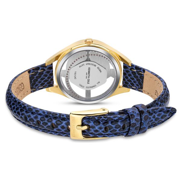 Kenneth Cole Quartz Analog Golden Dial Leather Strap Watch for Women - image number 2