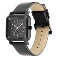 Sonata Pop Black Dial Women Watch With Leather Strap - image number 1