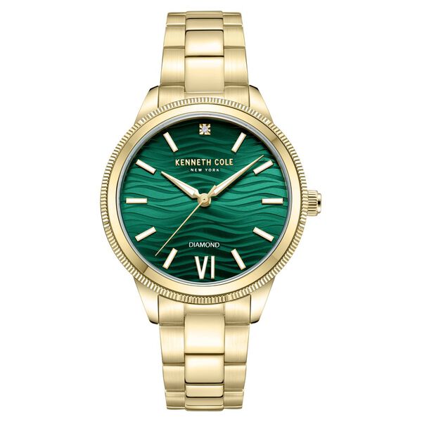 Kenneth Cole Quartz Analog Green dial Metal Strap Watch for Women - image number 0