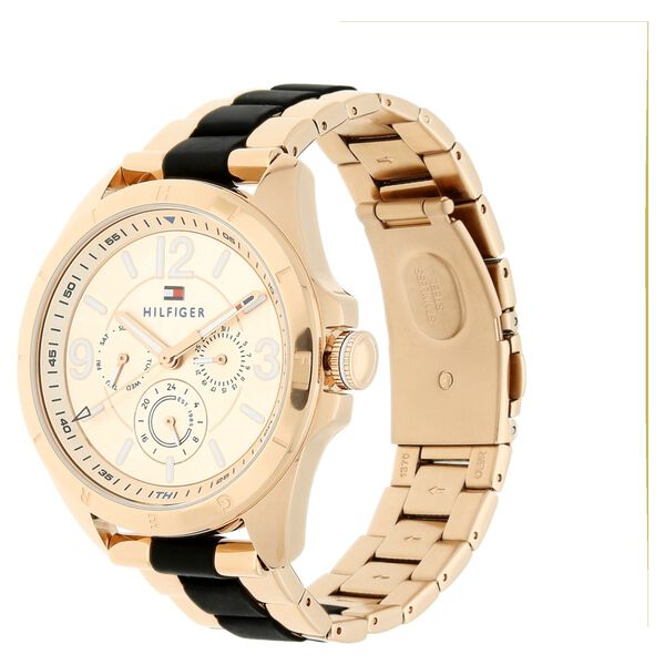 Tommy Hilfiger Quartz Multifunction Rose Gold Dial Bimetal Strap Watch for Women - image number 1
