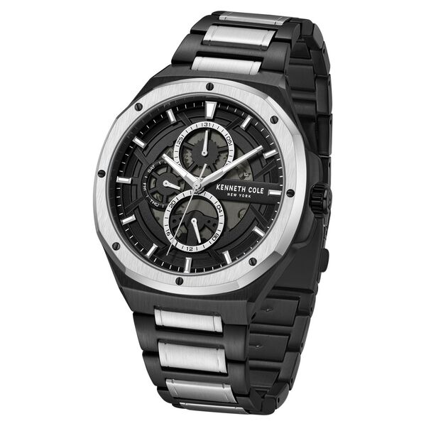 Kenneth Cole Multifunction Black Dial Stainless Steel Strap Watch For Men - image number 1