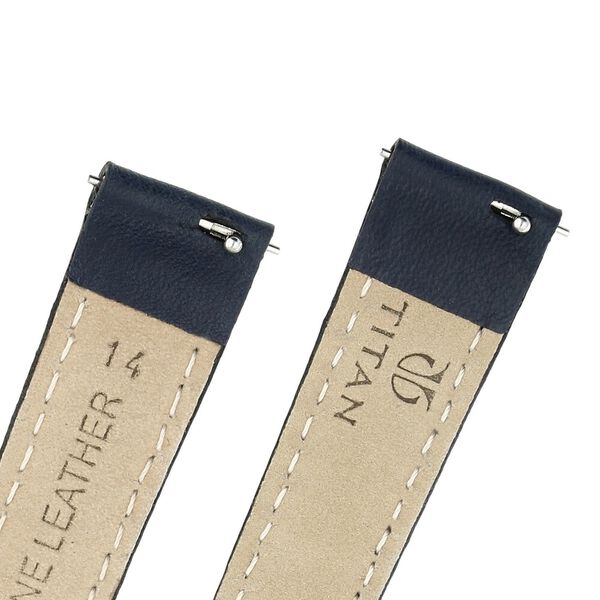 14 mm Blue Genuine Leather Strap for Women - image number 4