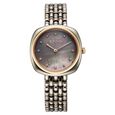 Titan Aura Quartz Analog White Mother Of Pearl Dial Rose Gold and Silver Stainless Steel Strap Watch for Women