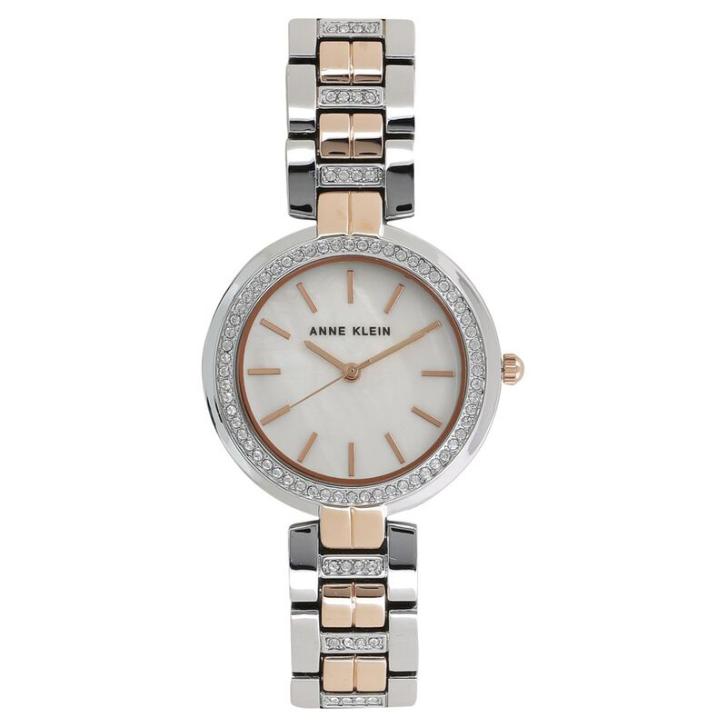 Anne Klein Quartz Analog White Dial Metal Strap Watch for Women
