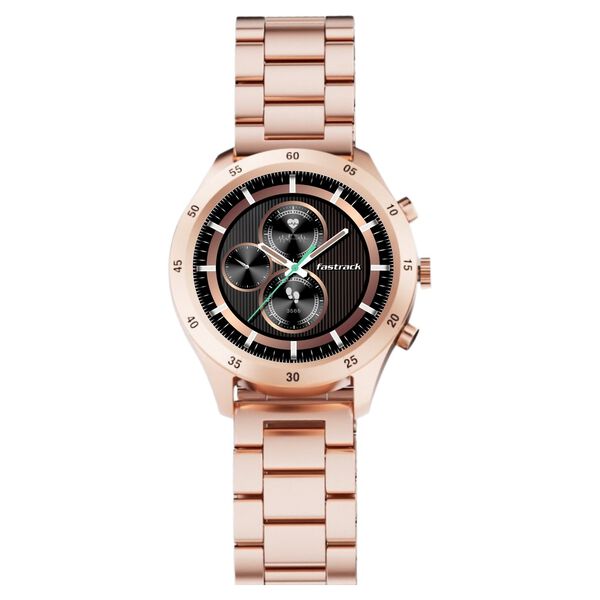 Fastrack Magnus FX2 Unisex Smart Watch With Rose Gold Metal Strap - image number 3