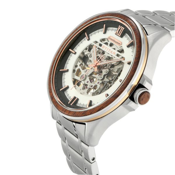 Titan Grandmaster Silver Dial Automatic Metal Strap Watch for Men - image number 2