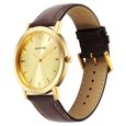 Sonata Utsav Quartz Analog Champagne Dial Leather Strap Watch for Men - image number 1