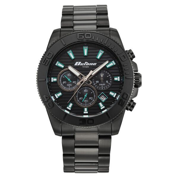 Octane Fashion Accendo Chronograph with Knurled Bezel & Lume Hands for Men - image number 0